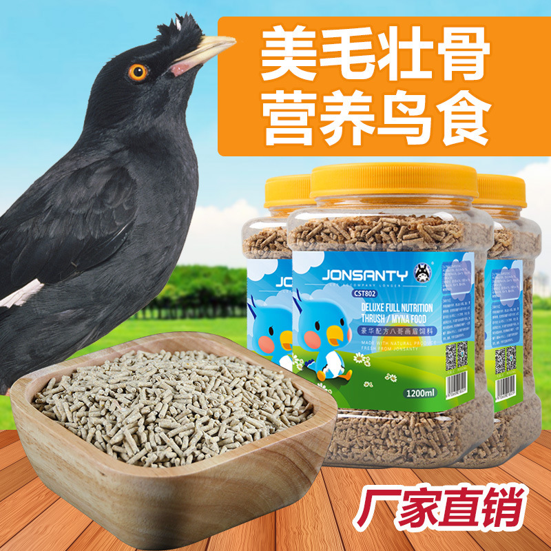 营养鹩哥食八哥画眉鸟鸟食食料虫干饲料精美罐装 1200ml