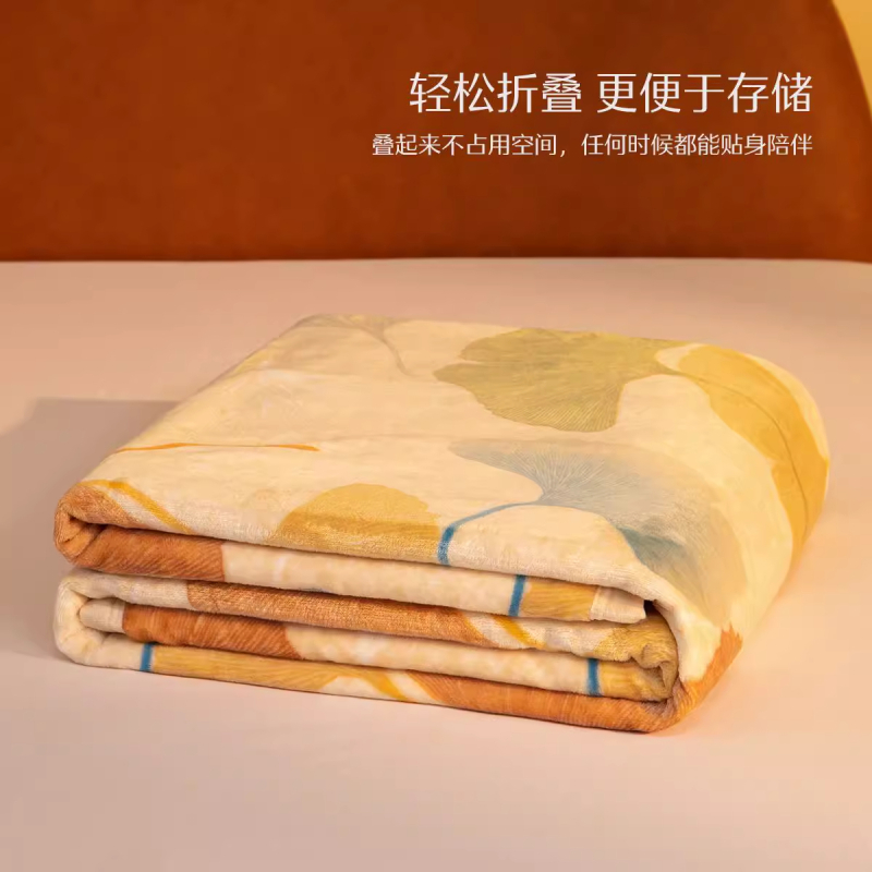 水星家纺法兰绒毯双面绒感毛毯可水洗空调毯办公毯学生宿舍盖毯床品