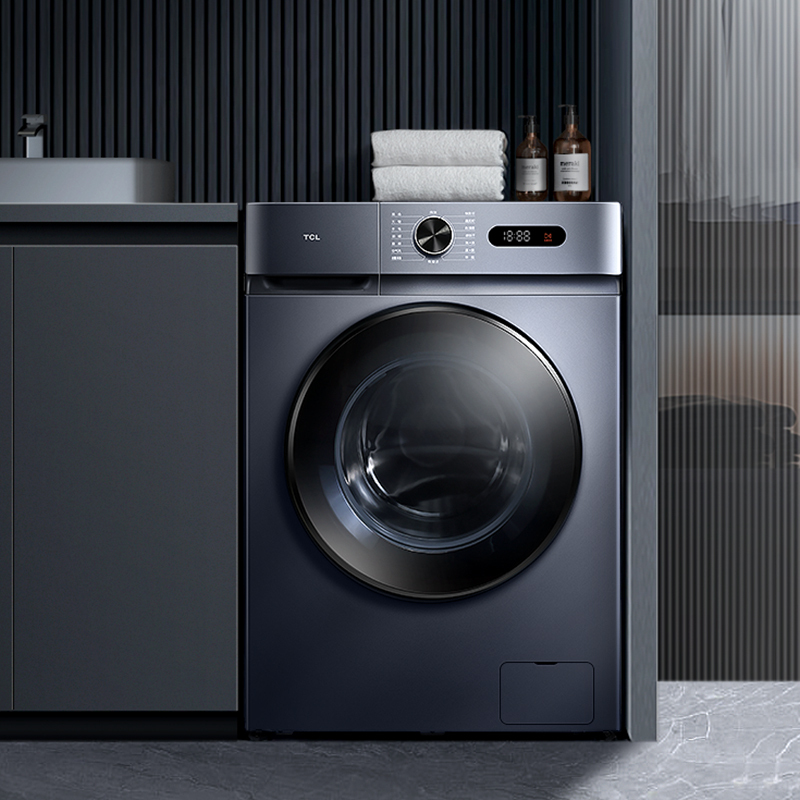 TCL 10公斤变频滚筒L130巴氏除菌洗烘一体 热力除菌 60度低温柔烘全自动滚筒超薄洗衣机G100L130-HB高清大图