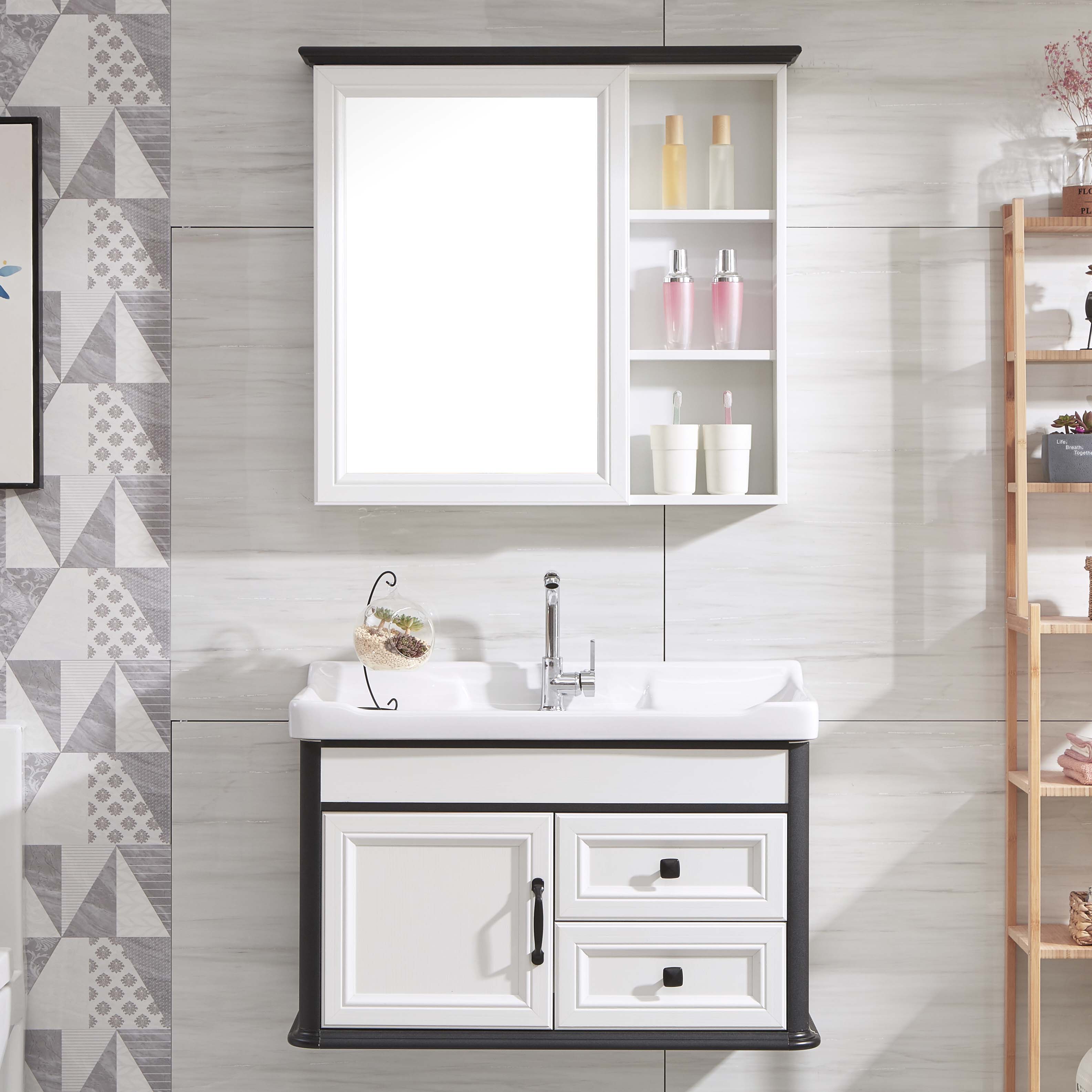 碳纤维浴室柜北欧洗漱台小户型浴室柜卫浴家装浴室柜新型环保碳纤维