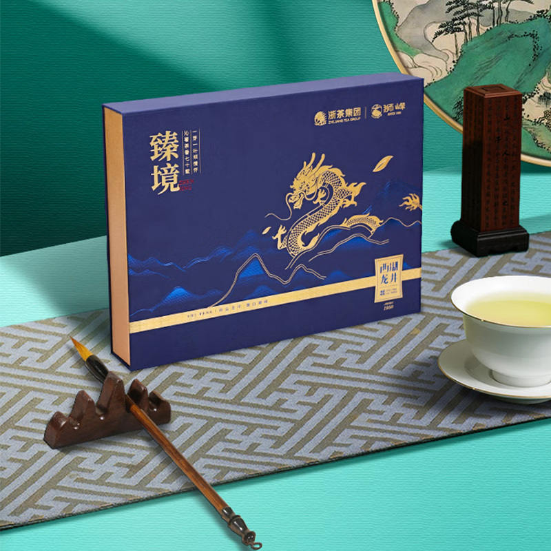 狮峰牌绿茶西湖龙井茶叶明前精品臻境礼盒250g