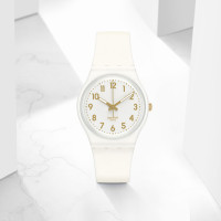 Swatch斯沃琪瑞士手表简约夜光学生男女防水指针式石英表 SO28W106-S14