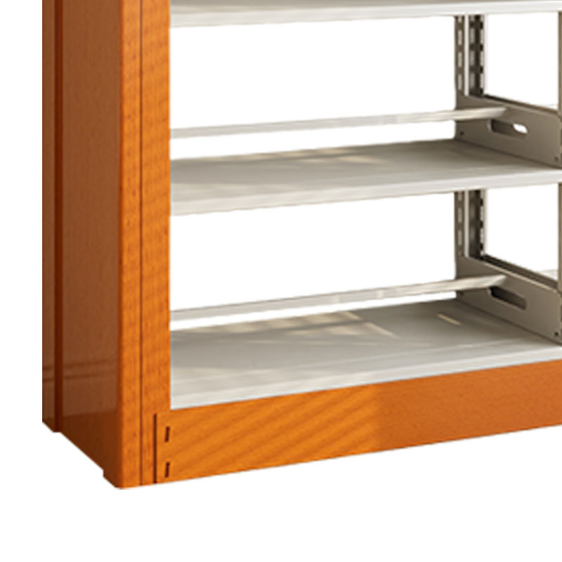 臻远ZY4072634 钢制书架黄色资料架 双面6层一列四组 3700*450*2000mm高清大图