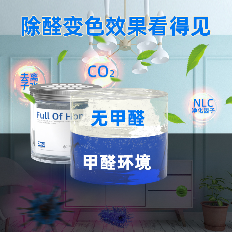 南林甲醛清除剂去吸除甲醛克星遇醛变色果冻新房家用强力型神器4盒装高清大图
