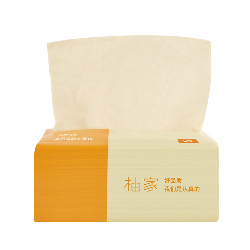 柚家-174094 本色抽纸(家庭装)30包