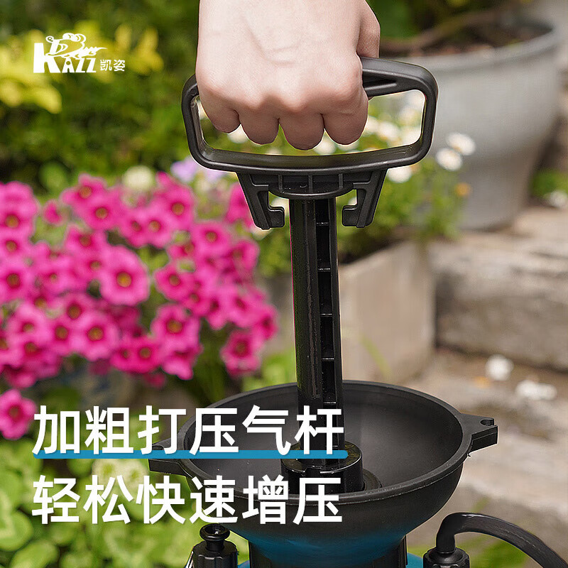 凯姿(KAZZ)手动喷雾器家用喷洒打药机气压式浇花喷水壶酒精消毒消杀高压喷壶KZ80DW 单位:8L高清大图