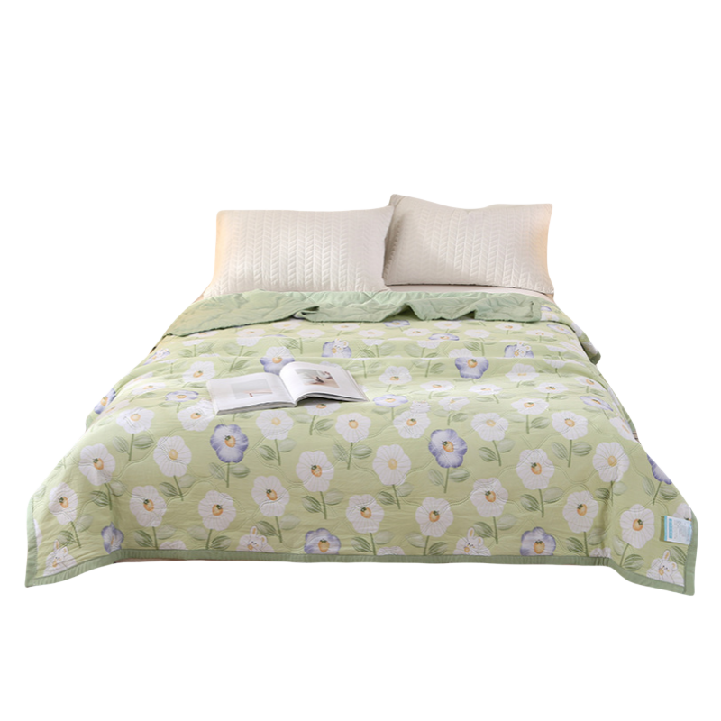 蕃蒂空调被薄被水洗棉夏被条高清大图