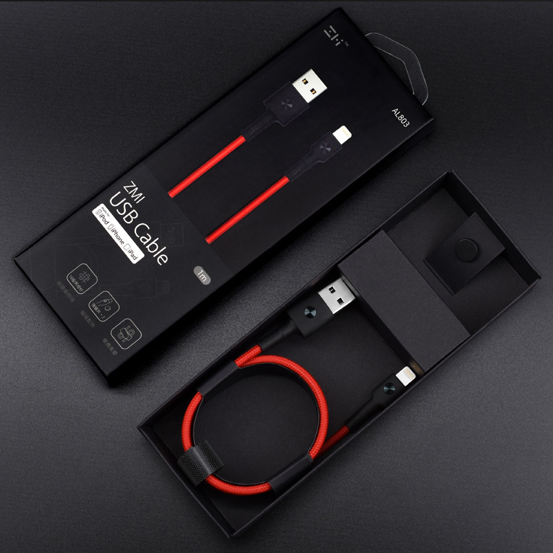 ZMI USB Cable 1m 黑色苹果编织数据充电线 通过苹果MFI认证 支持快充 稳定高效耐用