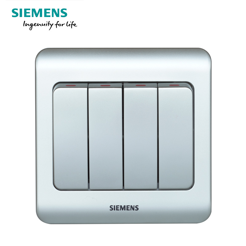 西门子(SIEMENS)开关插座 远景彩银系列四开双控5TA02461CC122
