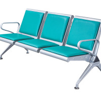 晋舰 钢制排椅机场椅加固加厚医院长椅候诊椅连排输液等候椅 A款三皮面
