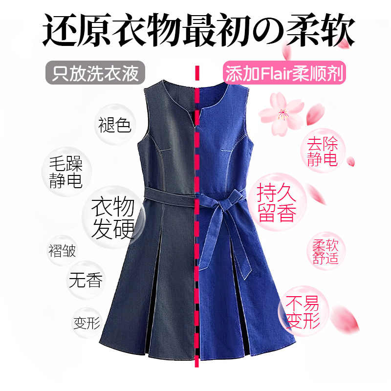 日本花王柔顺剂持久留香衣物防静电柔软剂护理剂除皱进口家用正品高清大图