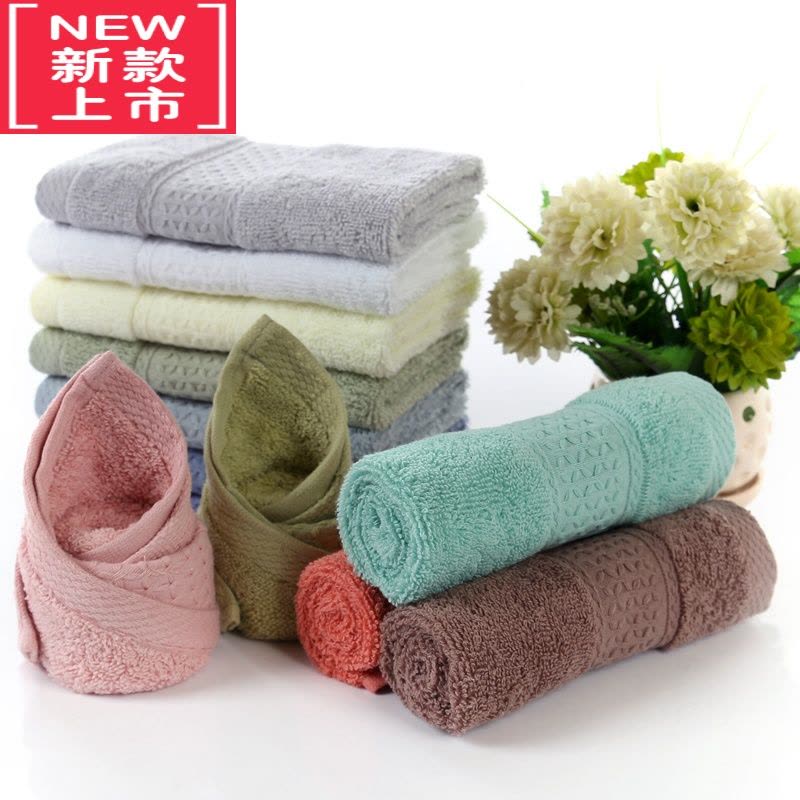 可莉允加厚方巾成人洗脸面巾儿童柔软吸水正方形家用洗脸小毛巾图片