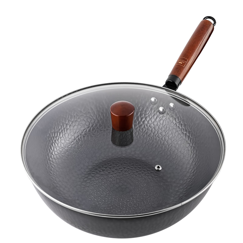 WORLD KITCHEN WK-CW32T/KZ/JY 精铁锤纹系列炒锅 32cm(带盖)(单位:个)