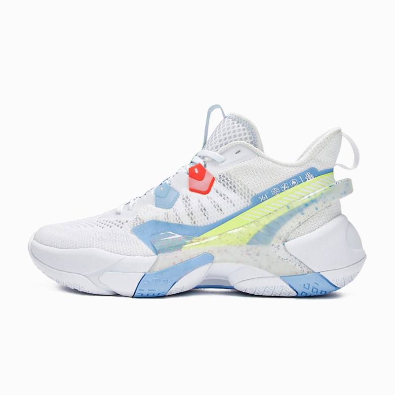 361男鞋夏季新款舒适减震防滑运动鞋透气网面篮球鞋视频