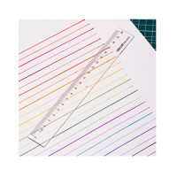 得力(deli)20cm直尺测量绘图尺子办公用品6220