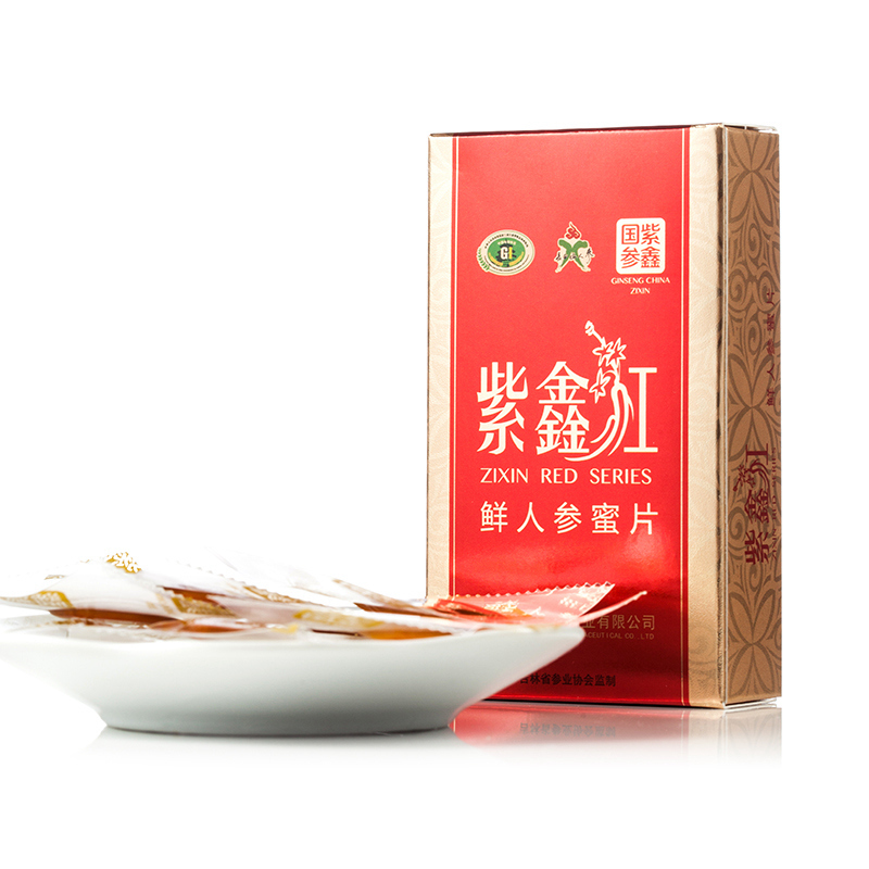 紫鑫红 即食鲜人参蜜片100g礼盒装 长白山人参片 东北高档滋补礼品