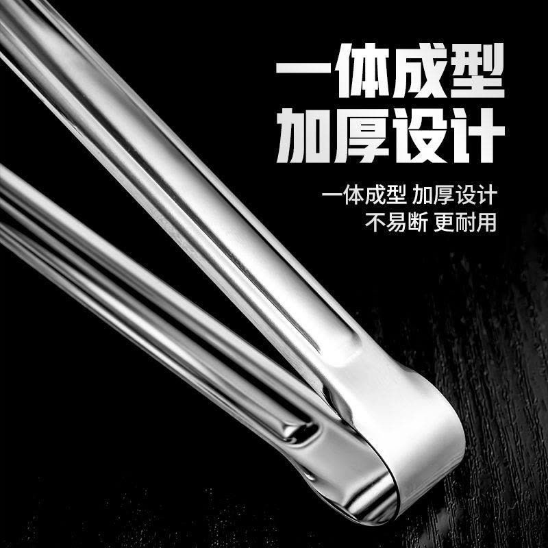 304不锈钢烧烤夹面包夹厨房烘焙工具套装P8|加厚[201]9寸 两个装送2油刷图片