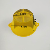 谋福 黄色底漆调色漏斗 过滤网漏斗【小号黄色油漆过滤网（10个）】