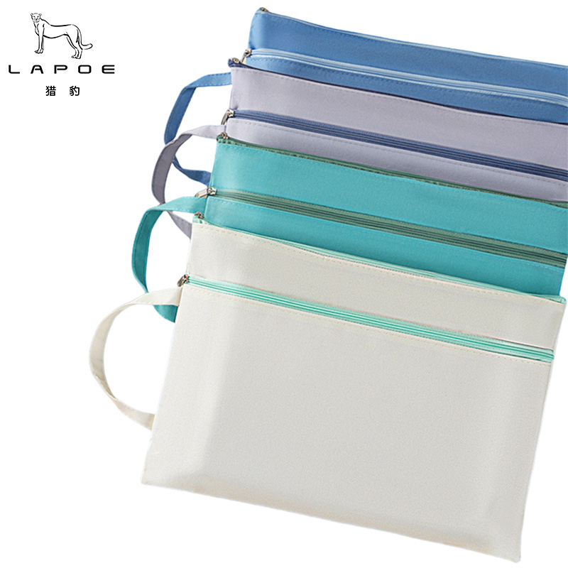 猎豹 A4拉链文件袋 防水帆布资料袋收纳袋P28/个高清大图