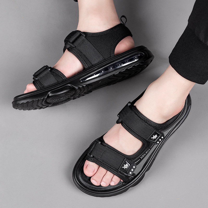 凉鞋男士夏季新款凉拖鞋男士休闲软皮时尚潮流个性沙滩男