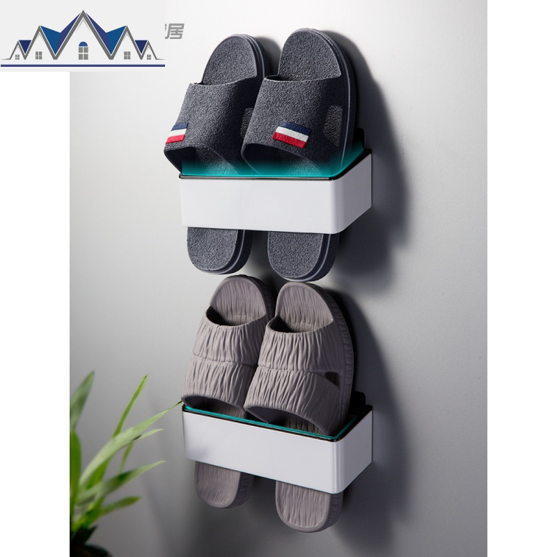 浴室壁挂式拖鞋架黑科技免打孔家用卫生间收纳鞋架省空间鞋架 三维