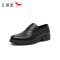 红蜻蜓男鞋秋冬新款一脚蹬商务休闲薄绒皮鞋男简约软底舒适爸爸鞋
