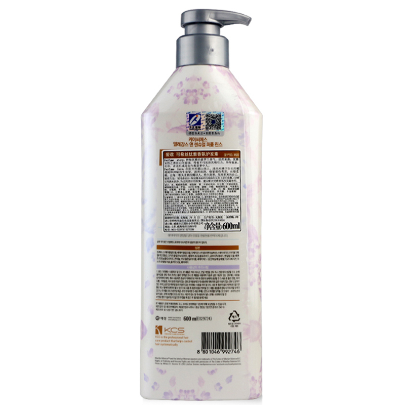 爱敬(Aekyung) 可希丝 优雅香氛护发素600ml （单位：件）