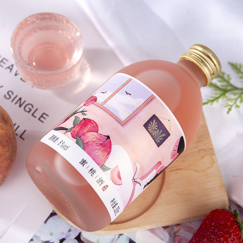 通明山 微醺网红高颜值水果酒 女士甜酒 蜜桃味果酒 8度 330ml*1瓶 单瓶装高清大图