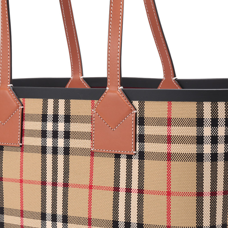 博柏利burberry女款织物配皮手提单肩包托特包子母包购物袋8066163