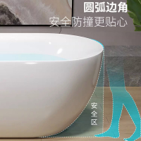 浴缸家用无缝一体亚克力独立式成人酒店民宿小户型欧式浴盆