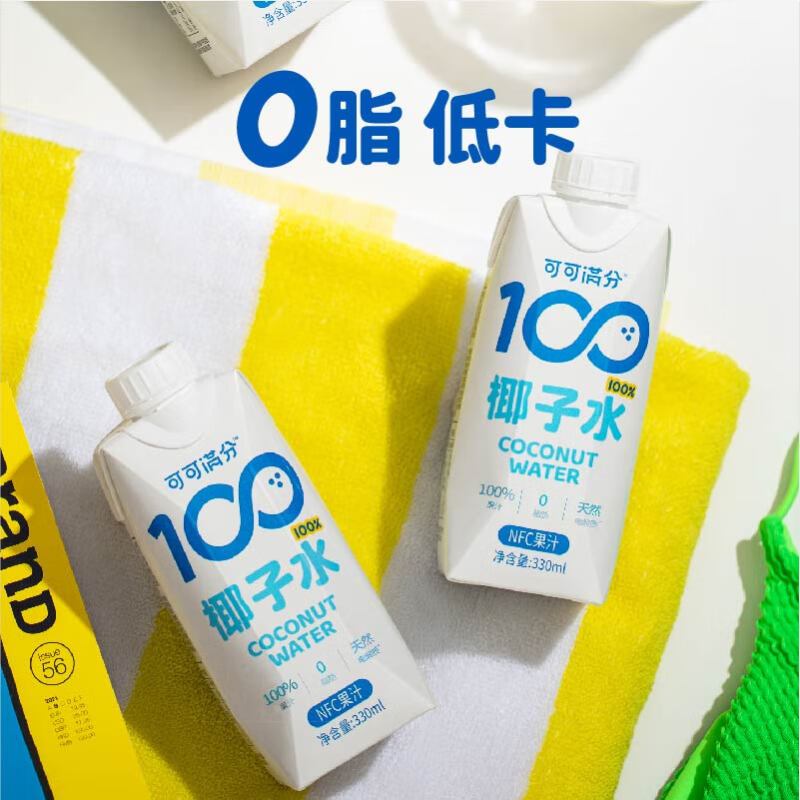可可满分 100%椰子水 - 330ml*12瓶高清大图