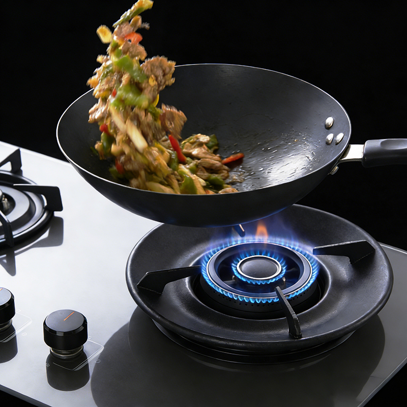 迎燕inyan一级双炉头大火力燃气灶玻璃钢面板灶面热电偶熄火保护高效节能燃烧高清大图