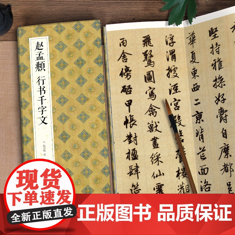 绘经典[经折装]赵孟頫行书千字文毛笔书法字帖译文简体原作原大高清成人学生临摹鉴赏收藏古碑帖书法入门初学正版书籍高清大图