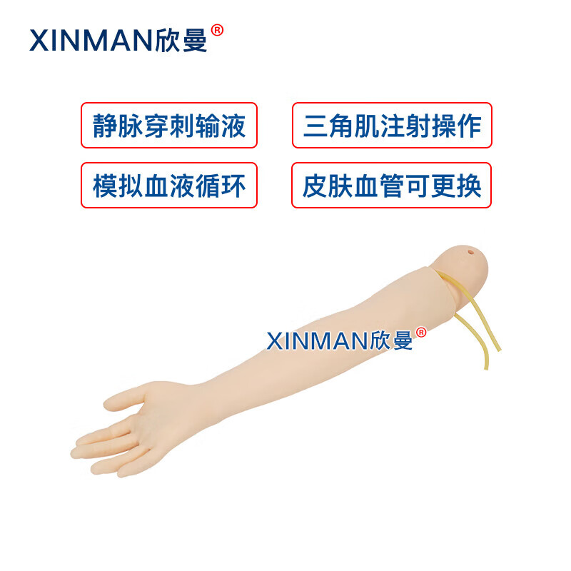 欣曼科教 静脉输液模拟训练模块 高级全功能静脉穿刺输液手臂模型 配备可调速电子血液循环模拟装置XM-S1012高清大图