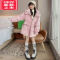 可莉允女童冬季棉服外套2022新款女大童洋气冬装网红儿童装加厚束腰棉衣