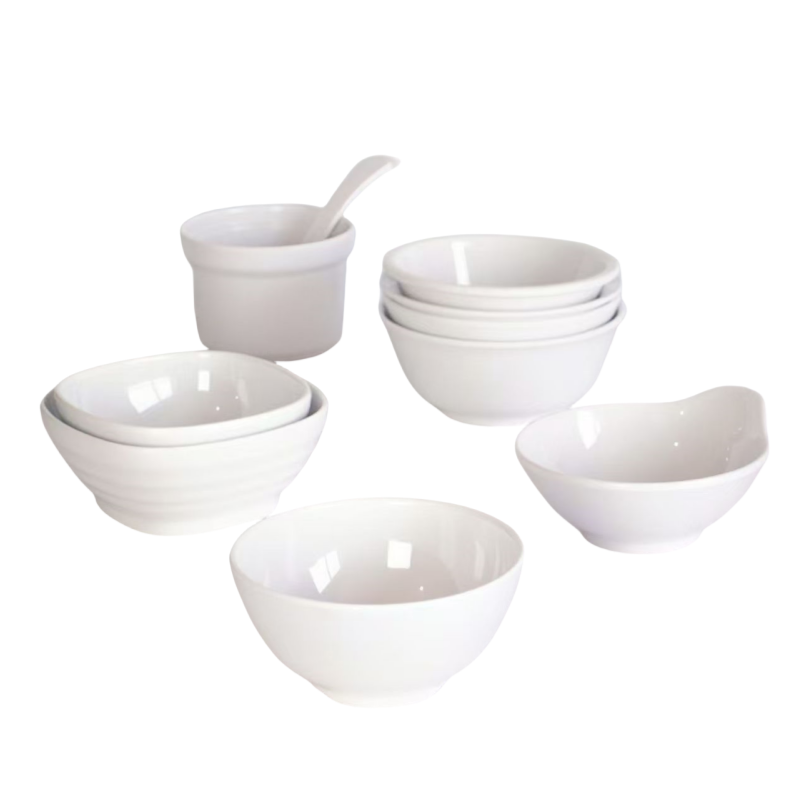 山水本色 食品级耐高温密胺碗米饭碗反口碗 7寸 个高清大图