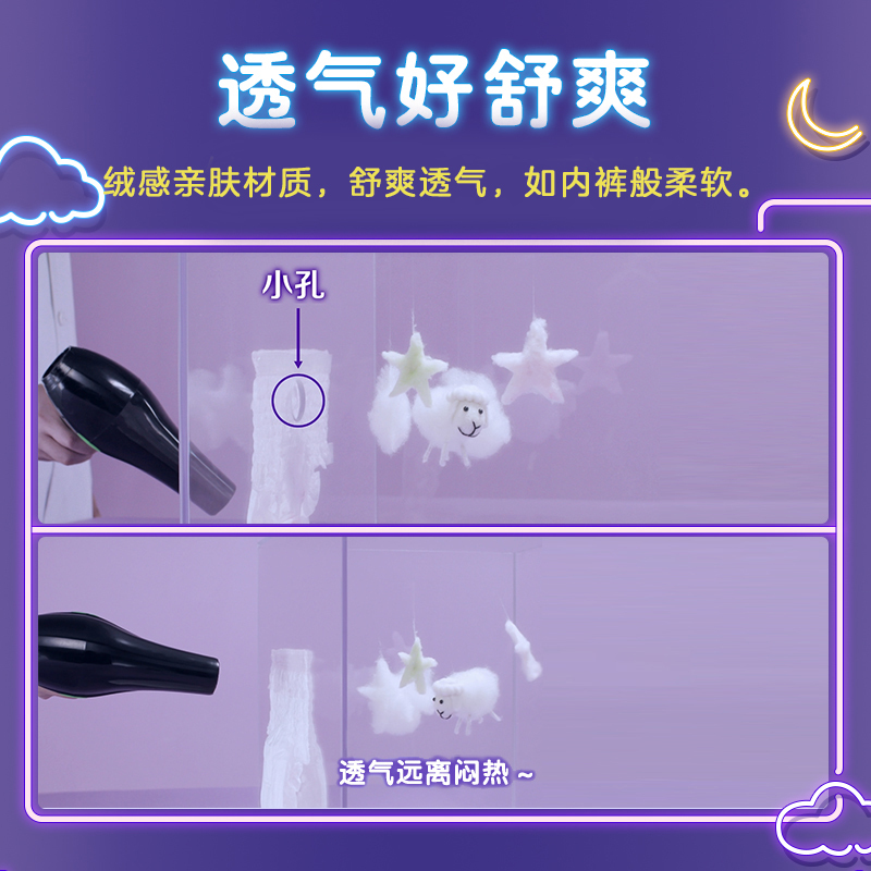 花王乐而雅(laurier)安心裤晚安裤超薄超长量多夜用裤型卫生巾 M-L码 2片
