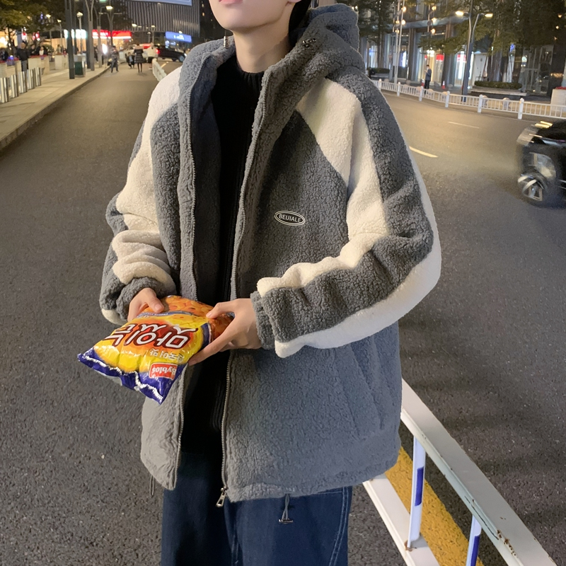 BaLuoShang棉服男2020冬季新款潮牌宽松加厚棉衣韩版潮流羔绒保暖棉袄外套棉衣