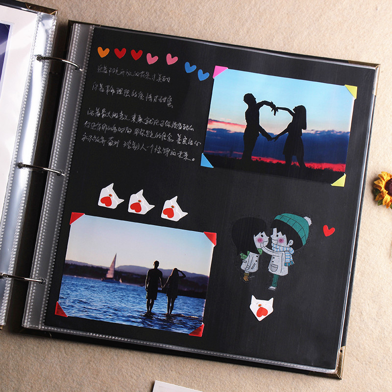复古相册diy手工创意影集本粘贴式情侣自制拍立得恋爱纪念册