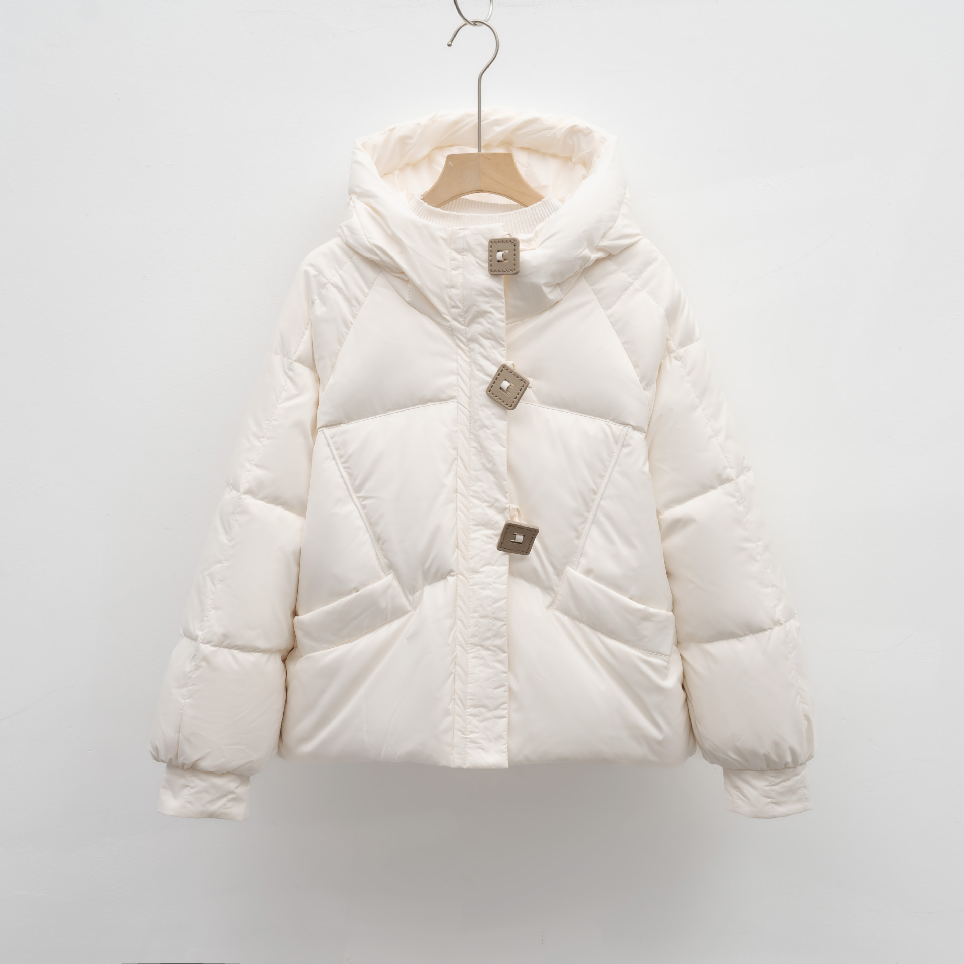 冬季新款韩版糖方扣羽绒服宽松学生小个子连帽面包服外套高清大图