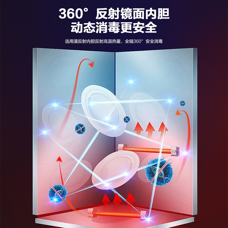 凡萨帝(fasato)消毒柜ZTP-60全面屏触控版家用商用 厨房酒店专用60L小容量收纳消毒柜高温消毒三层架