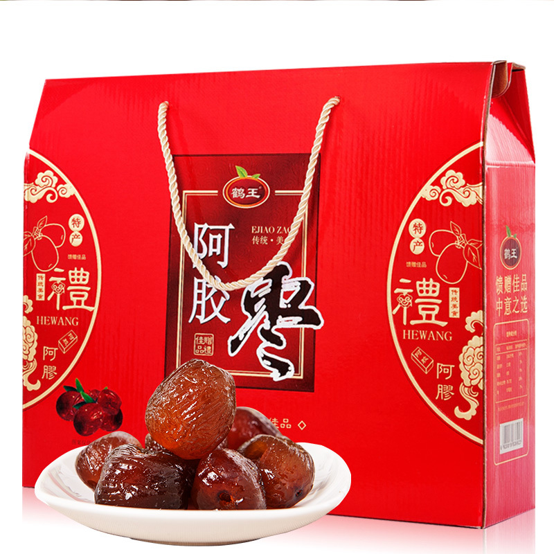鹤王阿胶枣礼盒800g山东特产乐陵金丝枣