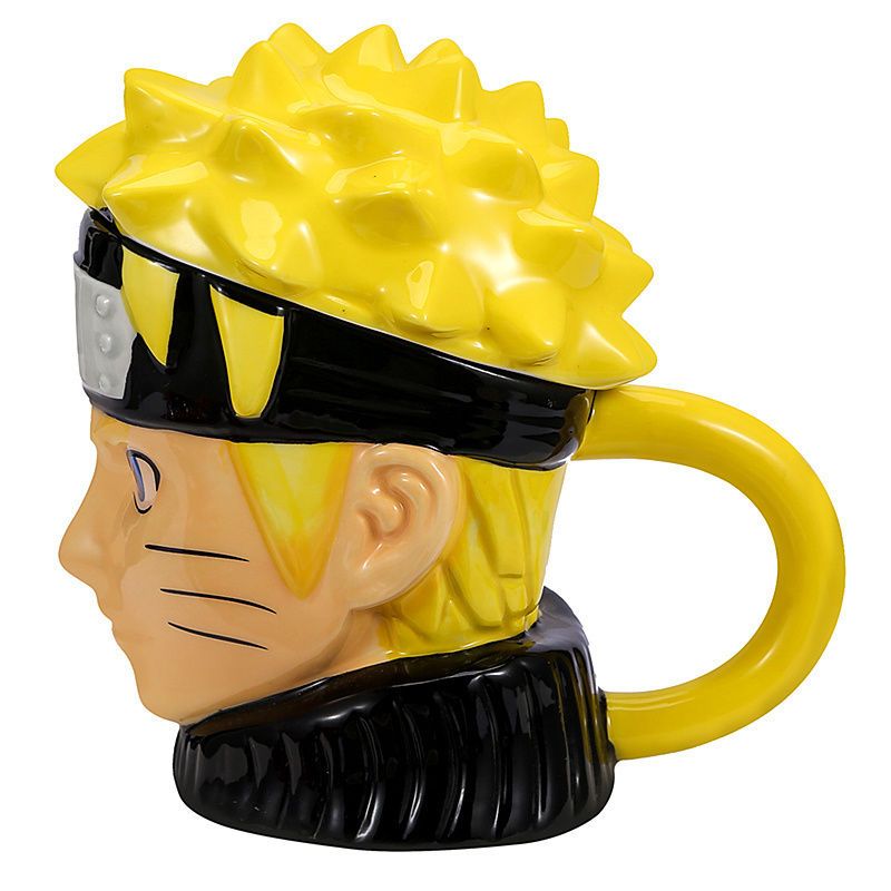 马克杯带盖动漫造型水杯男漩涡鸣人陶瓷杯个性创意潮流火影杯子鸣人彩