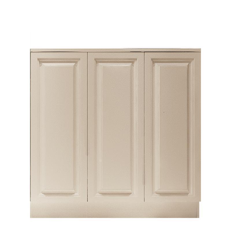 森美人欧式简约厅柜鞋柜超薄15cm入户进柜玄关柜镜面多功能储物衣帽 三门矮柜：长1050x宽170x高1050组装