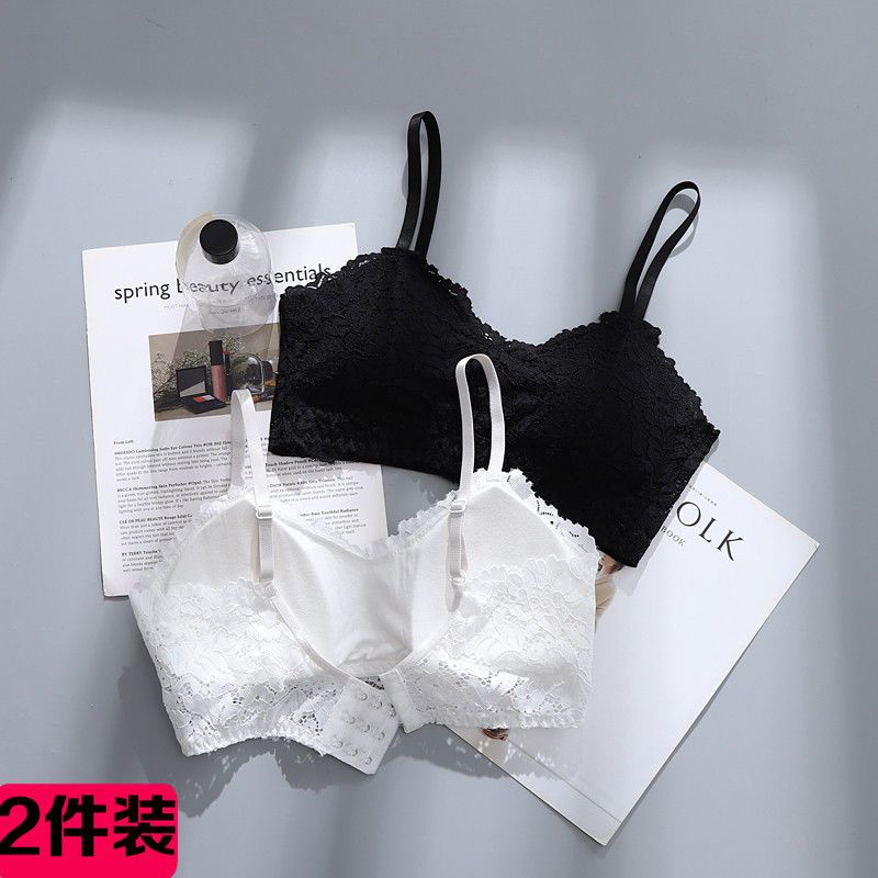 薄款蕾丝裹胸抹胸发育期吊带小背心内衣女学生高中少女无钢圈文胸