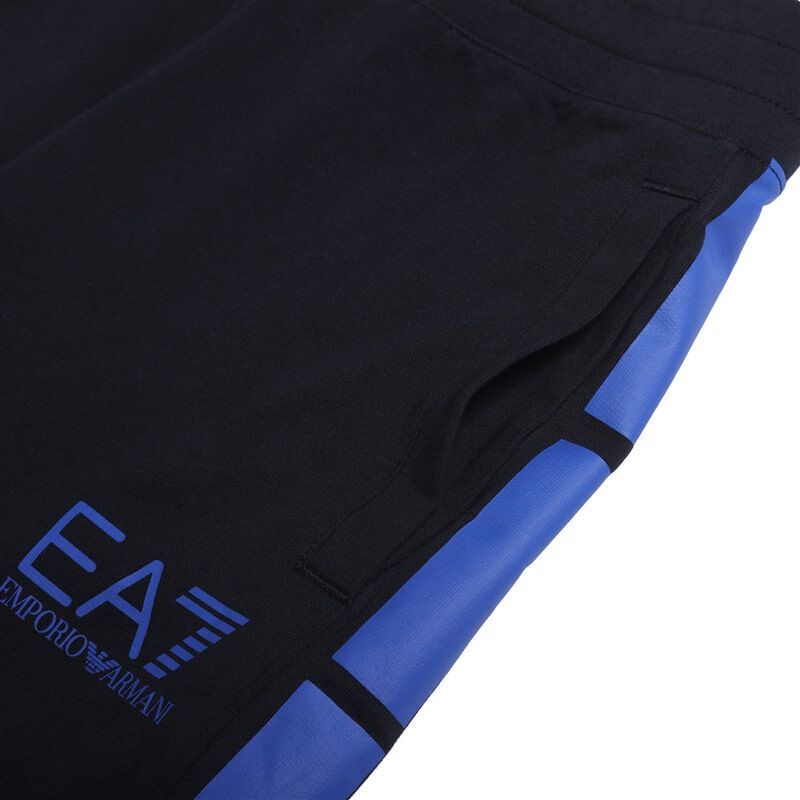 EMPORIO ARMANI EA.7阿玛尼男士黑色深蓝色棉质拉链卫衣运动裤套装轻奢品6XPV59PJ05Z 特价