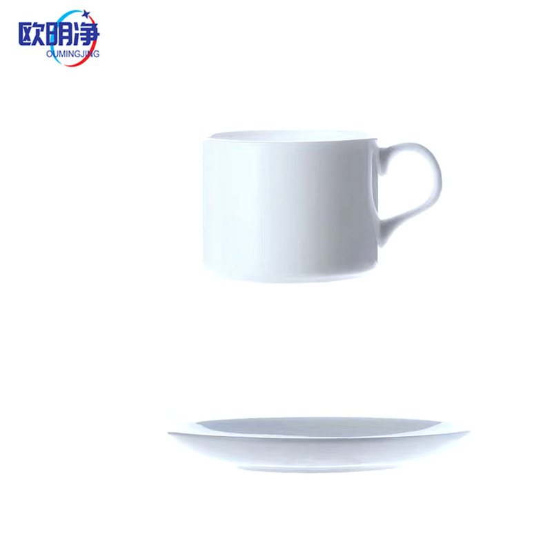 办公室陶瓷咖啡杯套装 白色 套高清大图