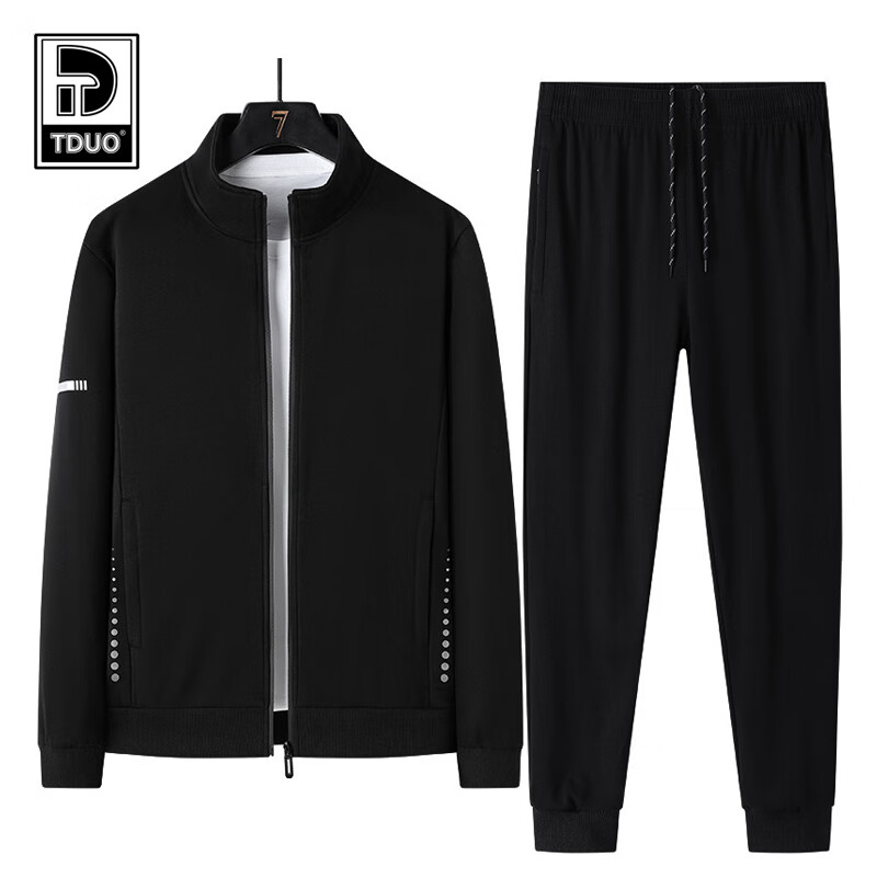 Tduo运动羽毛球服 A20 套 黑色束口 L