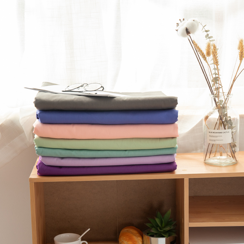 美帮汇全棉床单 单件被单三件套酒店双人榻榻米色全棉少女心风高清大图