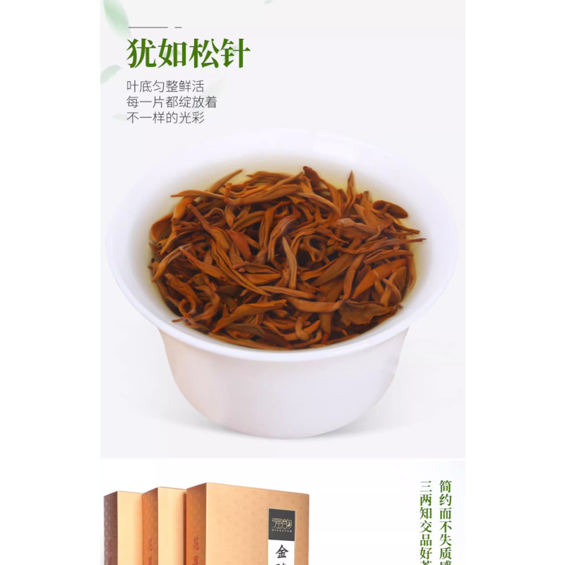 强韵金骏眉蜜香红茶茶叶2023新茶特级正宗礼盒装小包装小袋装528g